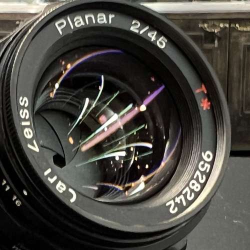 Funleader Contax G 45mm f2 lens black chrome lens converted For Leica M mount