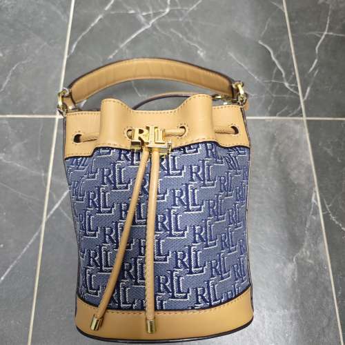 Ralph Lauren Monogram Jacquard Andie Drawstring Bag 水桶袋