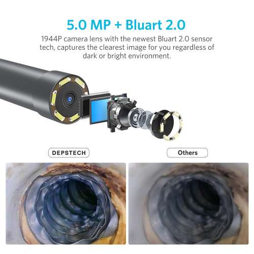 DEPSTECH Upgraded 5.0MP HD Inspection Camera, 2592x1944 resolution Capture clear
