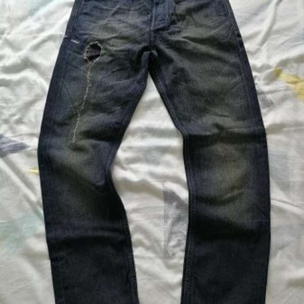 95%新Diesel 30週年版牛仔褲Dirty thirty Jeans Slim fit 修腳