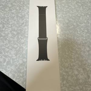 全新APPLE Watch 皮革手帶 - 44mm 黑色 L size