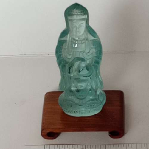 琉璃觀音高約三寸。多年前存貨出售。no.B1.9.24