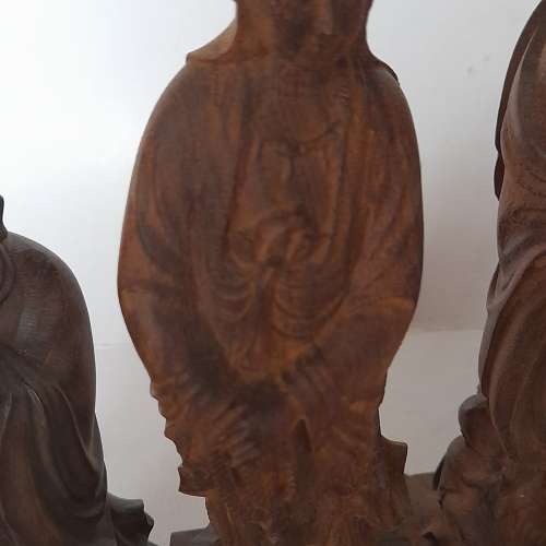 沉香木雕，孔子/佛公/觀音。每件價錢如照片顯示。兩件八折三件七折。清理存貨歡迎出...