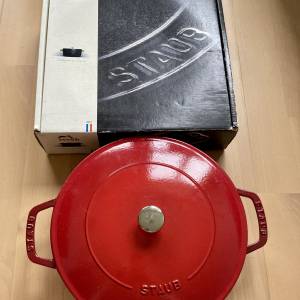 法國 staub 28cm 琺瑯鑄鐵鍋