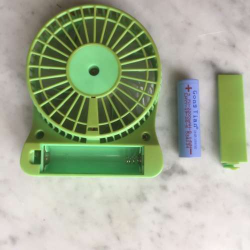 $20 Worked 手提電動風扇 有三個風速 有電燈 包送 USB 充電線 + 18650 3.7V 電池 - 11