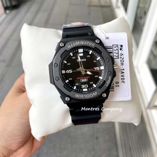Montres Company 香港註冊公司 (31年老店) 卡西歐 CASIO MW-620H-1A 100米防水 黑色