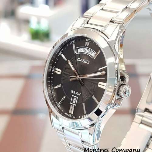 Montres Company 香港註冊公司 (31年老店) 卡西歐 CASIO 防水 MTP-1381D-1A 銀黑色