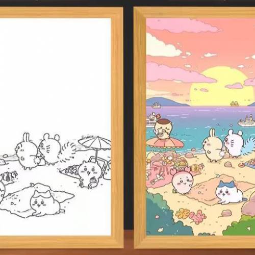 可愛 Chiikawa 日本 吉伊卡哇 小八 兔兔 太約 17*22cm 小夜燈