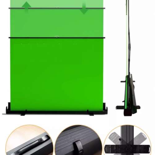 210cm(W) x 250cm(H) Roll Up Chromakey Green / Blue / White / Black Screen 屏幕...
