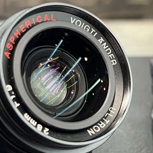 Voigtlander Ultron 28mm f1.9 Aspherical black LTM with 3rd party adapter to M