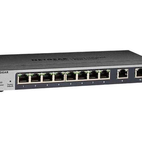 NETGEAR GS110EMX 8-port Gigabit Plus managed switch w/ 10G/Multi-Gigabit Uplink