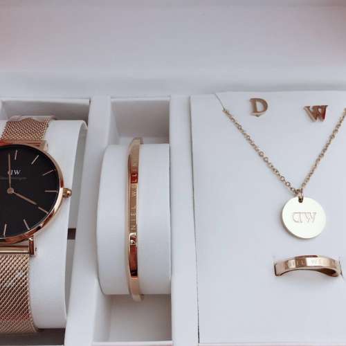 丹尼爾惠靈頓（Daniel Wellington）classic 五件套，簡約時尚石英錶 Dw手鐲＋耳釘＋...