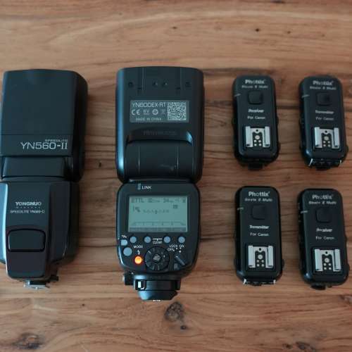 Yongnuo(永諾)YN600 及 YN560 閃光燈 連 2 set Phottix 引閃器
