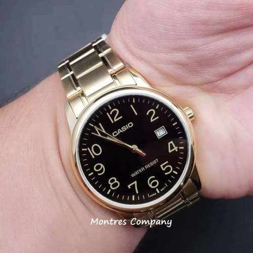 Montres Company 香港註冊公司(31年老店) 卡西歐 CASIO 不鏽鋼錶帶 MTP-V002G-1B ...