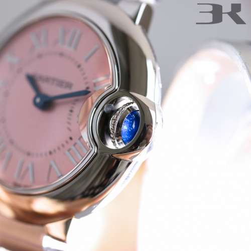 Ballon Bleu 33mm SS Pink Textured Dial