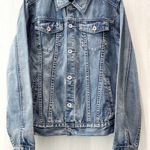 日本潮牌 Roshell 男装Classic 4袋 淺藍仿舊洗水色牛仔褸 Denim Jacket Smart Casua...