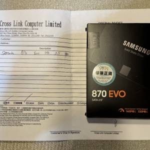 Samsung 870 EVO 2.5" 1TB 全新未開封 私人自讓