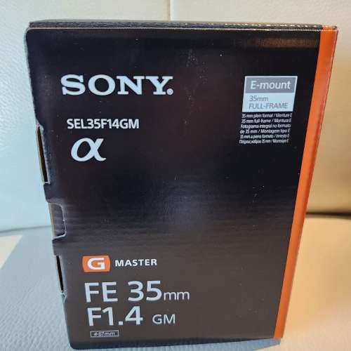 Sony FE 35mm F1.4 GM 鏡頭行貨有盒全套