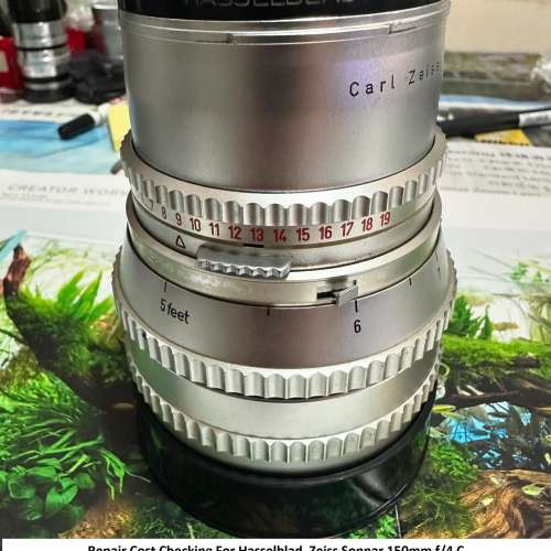 Repair Cost Checking For Hasselblad  Zeiss Sonnar 150mm f/4 C Lens Crash 抹鏡...