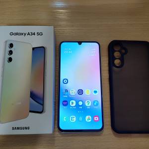 Samsung 三星 Galaxy A34 5G (8+128GB) 電話銀色香港行貨