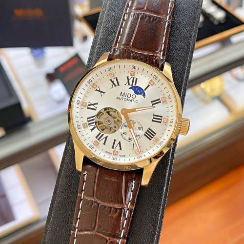 -MIDO 男士腕錶 殼套 頂級版316精鋼L 錶帶 316L精鋼錶帶 小牛皮錶帶