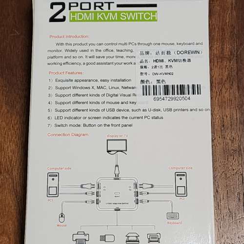 Dorewin - 2 Port HDMI KVM Switch