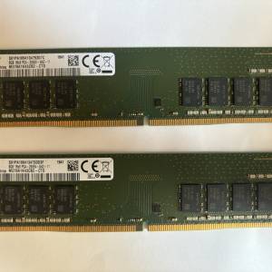 Samsung 8GB DDR4 2666MHz RAM 一對兩條 記憶體內存