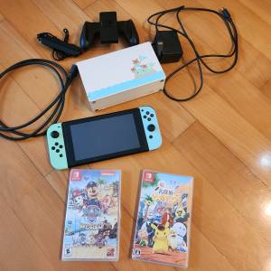 Switch動森大電版行貨連兩隻 games