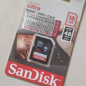 SanDisk Ultra 16GB SDHC UHS-I Card