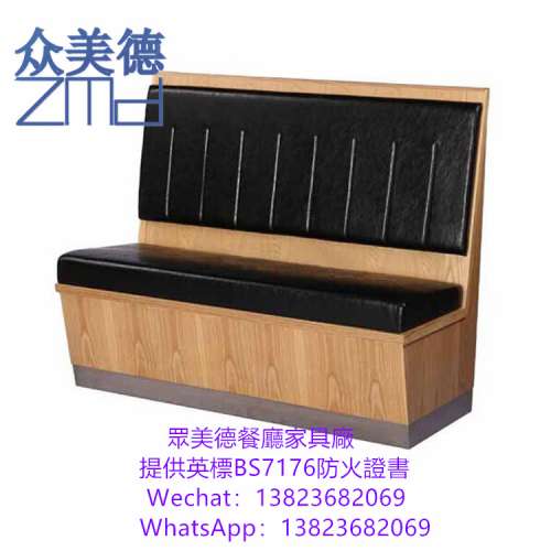 英標阻燃防火皮革沙發訂做,法式意大利餐飲店家具沙發訂製工廠,餐飲店家具沙發餐檯桌...