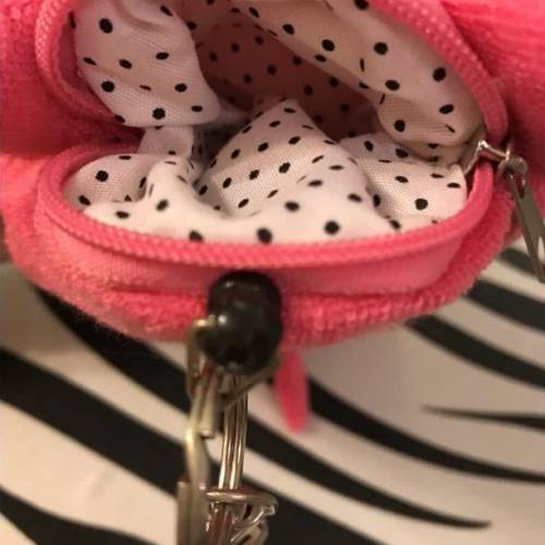 可愛貓咪八達通掛飾連碎銀袋 (深粉紅色) 不包括大手袋