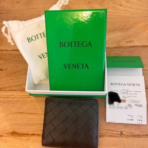 99%新 Bottega Veneta 黑色銀包