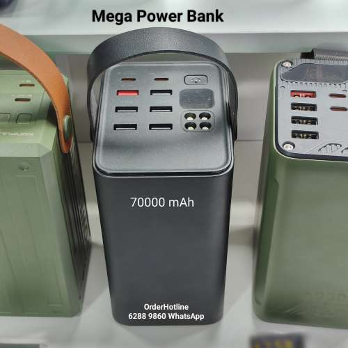 Mega Power Bank 70000 mAh. 特大容量充電寶(黑色) 移動充電站. 高品質移動電源. 7...