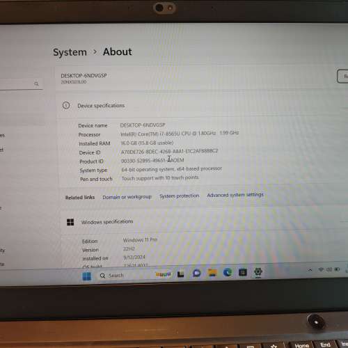 85%新聯想Lenovo Thinkpad T490s Laptop Notebook Touchscreen LTE手提電腦