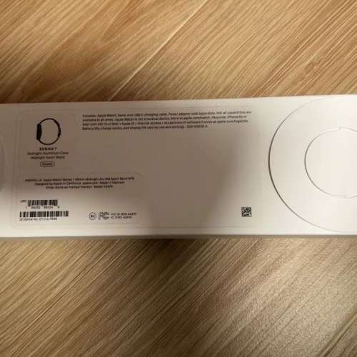 全新蘋果手錶全黑Apple Watch S7 45mm Midnight Alu Mid Sport Band GPS(N53)