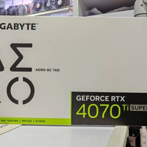 全新Gigabyte RTX 4070 Ti Super AERO OC 16G 白色 全新未開封 香港行貨 有單有保養