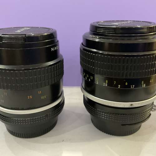 Nikon AI S 55mm f/2.8 micro and AI 85mm f/1.8 lens.  Total $1800