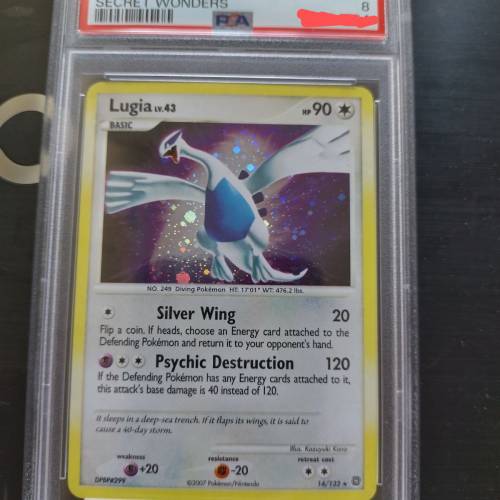 PSA8 pokemon Secret wonder lugia