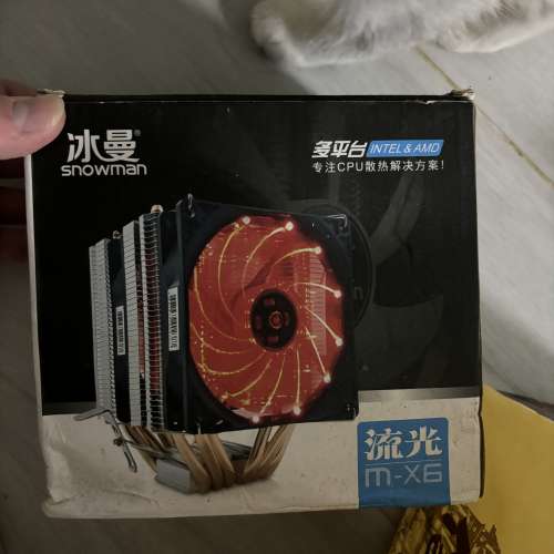 [全新] 超強勁雙風扇塔式cpu散熱器 冰曼m-x6 not ram cpu