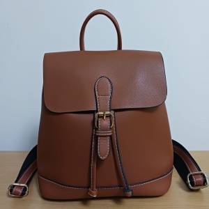 啡色人造皮背囊手袋 backpack & handbag