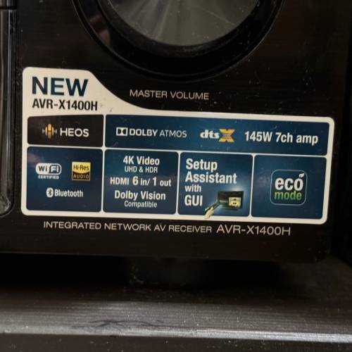 90% New Denon X1400H AV Amp , 4K Atmos support