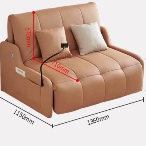 兩座位科技布智能無線遙控電動梳化床 Electric Sofa Bed