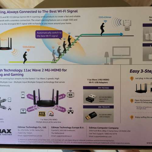 路由器 EDIMAX 智慧漫遊無線網路分享器