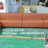 香港酒吧耐火皮梳化訂製，轉角L型梳化，可自定尺寸，卡位梳化訂製，香港用英標防火...