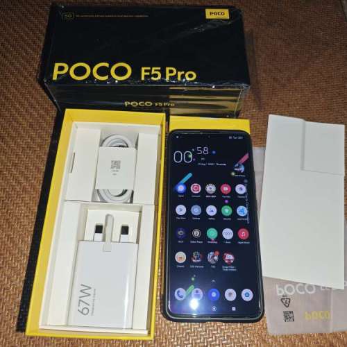 Xiaomi Poco F5 Pro 黑色 12 ram/512 rom - not Samsung Iphone Haiwei