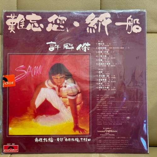 難忘您，紙船-許冠傑 (原版黑膠碟)