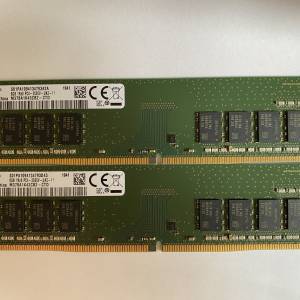 Samsung 8GB DDR4 2666MHz RAM 一對兩條 記憶體內存