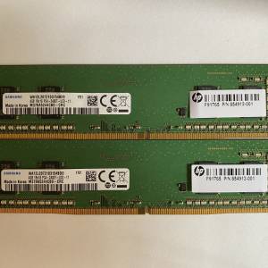 Samsung 4GB DDR4 2400MHz RAM 一對兩條 記憶體內存