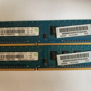 Ramaxel 4GB DDR3L 1600MHz RAM 一對兩條 記憶體內存