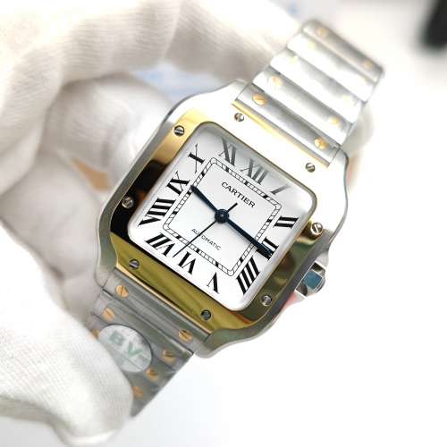 Santos de Cartier 35mm SS/YG White Dial